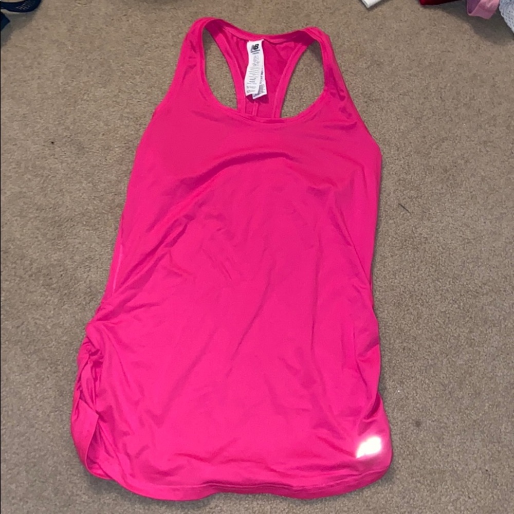 New balance pink racer back tank top